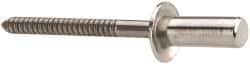 RivetKing - Size 64 Dome Head Stainless Steel Closed End Sealing Blind Rivet - Stainless Steel Mandrel, 0.188" to 1/4" Grip, 3/8" Head Diam, 0.192" to 0.196" Hole Diam, 0.531" Length Under Head, 3/16" Body Diam - Top Tool & Supply