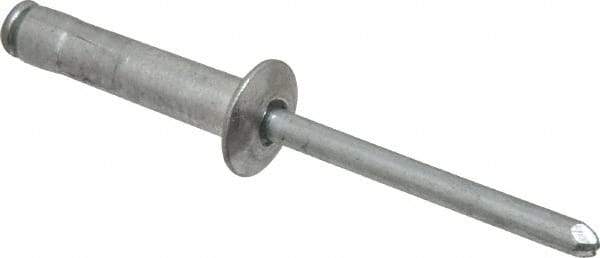 RivetKing - Size 68-610 Dome Head Aluminum Multi Grip Blind Rivet - Steel Mandrel, 1/2" to 0.67" Grip, 3/8" Head Diam, 0.192" to 0.196" Hole Diam, 0.952" Length Under Head, 3/16" Body Diam - Top Tool & Supply