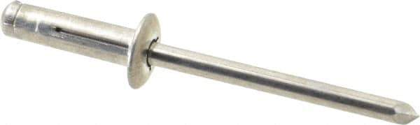 RivetKing - Size 0619 Dome Head Aluminum Tri Folding Blind Rivet - Aluminum Mandrel, 0.04" to 0.157" Grip, 0.386" Head Diam, 0.196" to 0.209" Hole Diam, 0.684" Length Under Head, 3/16" Body Diam - Top Tool & Supply