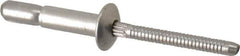 RivetKing - Size 67 Dome Head Stainless Steel Structural with Locking Stem Blind Rivet - Stainless Steel Mandrel, 0.214" to 0.437" Grip, 0.385" Head Diam, 0.194" to 0.204" Hole Diam, 0.572" Length Under Head, 3/16" Body Diam - Top Tool & Supply