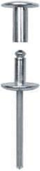 RivetKing - Size 8-62 Dome Head Steel Flush on Both Sides Blind Rivet - Steel Mandrel, 3-5/8" to 3-7/8" Grip, 5/8" Head Diam, 0.255" Min Hole Diam, 3.57" Length Under Head, 1/4" Body Diam - Top Tool & Supply