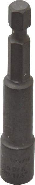 Wera - 1/4" Nonmagnetic Nutsetter - 1/4" Hex Drive, 2-5/8" OAL, 9/16" Socket Nose Diam - Top Tool & Supply