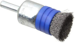 Anderson - 3/4" Brush Diam, Crimped, Flared End Brush - 1/4" Diam Shank, 20,000 Max RPM - Top Tool & Supply