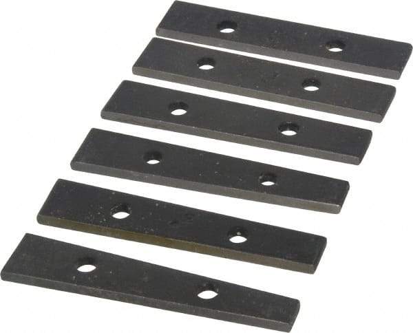 Value Collection - 0.5 to 5° Angle, 3-1/2 Inch Long, Angle Block Set - 5/32 Inch Thick, 55-60 Rc Hardness, 6 Pieces - Top Tool & Supply