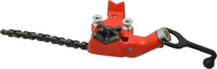 Ridgid - 1/8 to 2-1/2" Pipe Capacity, Manual Chain Vise - Bolt Down, Cast Iron, Model Number BC210 - Top Tool & Supply