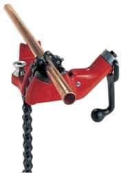 Ridgid - 1/4 to 6" Pipe Capacity, Manual Chain Vise - Bolt Down, Cast Iron, Model Number BC610 - Top Tool & Supply