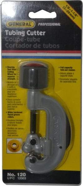 General - 1/8" to 1-1/8" Pipe Capacity, Tube Cutter - Cuts Copper - Top Tool & Supply