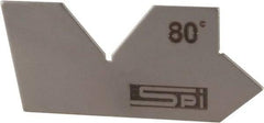 SPI - 100° Complementary Angle, Stainless Steel Angle Gage - 80° Primary Angle - Top Tool & Supply