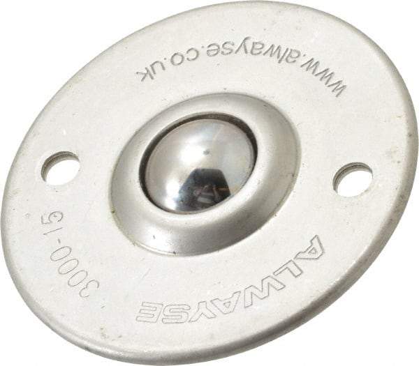 SKF - Round, Stainless Steel Ball Transfer - 10mm Mount Height, 55 Lb. Capacity - Top Tool & Supply