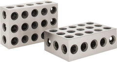 Value Collection - 0.0003 Squareness Per Inch, Hardened Steel, 2-4-6 Block with 23 Hole Setup Block - 0.0001 to 0.0007 Inch Overall Tolerance, 5/8-11 Inch Tapped Hole Size, 56-60 HRC Hardness, Sold As Matched Pair - Top Tool & Supply