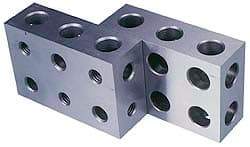 Suburban Tool - 0.0001 Squareness Per Inch, Hardened Steel, 1-2-3 Block with 11 Hole Setup Block - 5/16 - 18 Inch Tapped Hole Size, Sold As Matched Pair - Top Tool & Supply