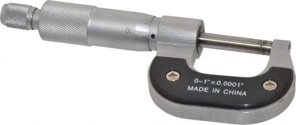 Value Collection - 0 to 1" Range, 0.0001" Graduation, Mechanical Outside Micrometer - Ratchet Stop Thimble - Top Tool & Supply