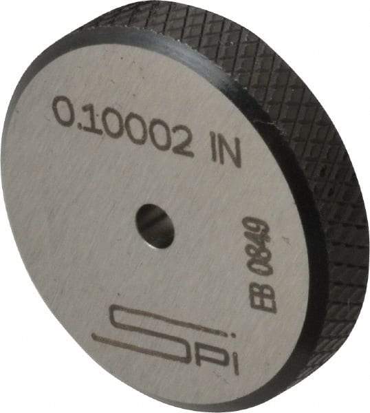 SPI - 0.1" Inside x 0.98" Outside Diameter, 0.28" Thick, Setting Ring - Accurate to 0.00006", Silver - Top Tool & Supply