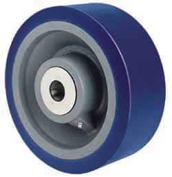 Hamilton - 8 Inch Diameter x 3 Inch Wide, Polyurethane Caster Wheel - 3,500 Lb. Capacity, 3-1/4 Inch Hub Length, 3/4 Inch Axle Diameter, Precision Tapered Roller Bearing - Top Tool & Supply