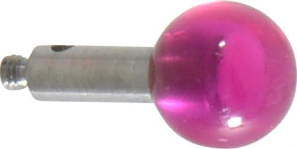 SPI - 8 mm Ball Diameter, M2 Thread, Ruby Point Ball Tip CMM Stylus - 12 mm Overall Length - Top Tool & Supply