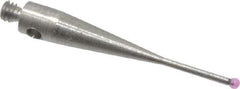 SPI - 1 mm Ball Diameter, M2 Thread, Ruby Point Ball Tip CMM Stylus - 20 mm Overall Length - Top Tool & Supply