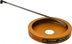 Made in USA - 0.001 Inch Graduation, 132 to 144 Inch Measurement, Spring Steel Diameter Tape Measure - 1/2 Inch Wide, 0.01 Inch Thick - Top Tool & Supply