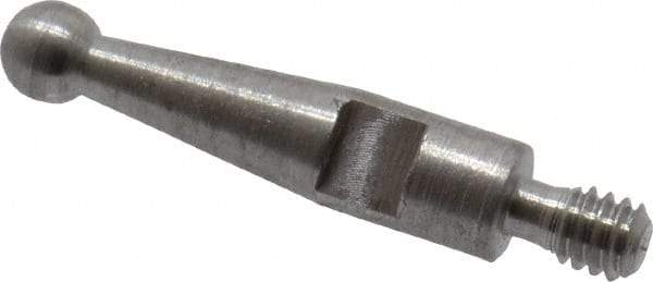 SPI - 0.078" Ball Diam, Steel, Ball Test Indicator Contact Point - 1/2" Contact Point Length, Use with Peacock Test Indicators - Top Tool & Supply