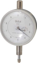 Teclock - 0.05" Range, 0-10 Dial Reading, 0.0001" Graduation Dial Drop Indicator - 2-13/64" Dial, 0.01" Range per Revolution, 0.0002" Accuracy, Revolution Counter - Top Tool & Supply