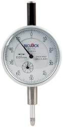 Teclock - 10mm Range, 0-100 Dial Reading, 0.01" Graduation Dial Drop Indicator - 2-11/64" Dial, 1" Range per Revolution, 0.015" Accuracy, Revolution Counter - Top Tool & Supply