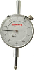 Peacock - 1/2" Range, 0-100 Dial Reading, 0.001" Graduation Dial Drop Indicator - 2-3/64" Dial, 0.001" Accuracy, Revolution Counter - Top Tool & Supply