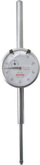 Peacock - 2" Range, 0-100 Dial Reading, 0.001" Graduation Dial Drop Indicator - 2-3/64" Dial, 0.005" Accuracy, Revolution Counter - Top Tool & Supply