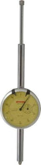 Peacock - 50mm Range, 0-100 Dial Reading, 0.01mm Graduation Dial Drop Indicator - 2-3/64" Dial, Revolution Counter - Top Tool & Supply