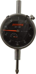 Peacock - 1/2" Range, 0-100 Dial Reading, 0.001" Graduation Dial Drop Indicator - 2-3/64" Dial, 0.001" Accuracy, Revolution Counter - Top Tool & Supply