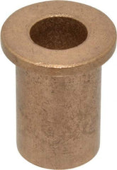 Boston Gear - 1/2" Inside x 3/4" Outside Diam, Oil Impregnated Bronze Sleeve Bearing - 1" Flange Outside Diam, 1/8" Flange Thickness, 1-1/4" OAL - Top Tool & Supply