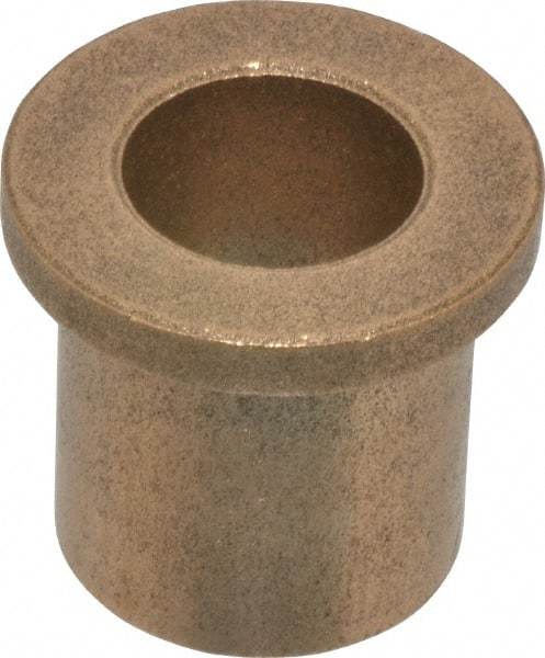 Boston Gear - 5/8" Inside x 7/8" Outside Diam, Oil Impregnated Bronze Sleeve Bearing - 1-1/8" Flange Outside Diam, 5/32" Flange Thickness, 1" OAL - Top Tool & Supply