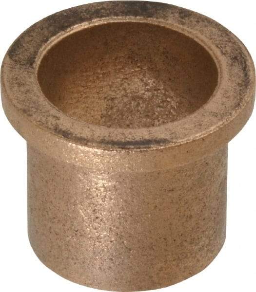 Boston Gear - 7/8" Inside x 1" Outside Diam, Oil Impregnated Bronze Sleeve Bearing - 1-1/4" Flange Outside Diam, 5/32" Flange Thickness, 1" OAL - Top Tool & Supply