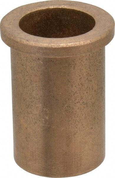 Boston Gear - 1" Inside x 1-1/4" Outside Diam, Oil Impregnated Bronze Sleeve Bearing - 1-1/2" Flange Outside Diam, 3/16" Flange Thickness, 2" OAL - Top Tool & Supply