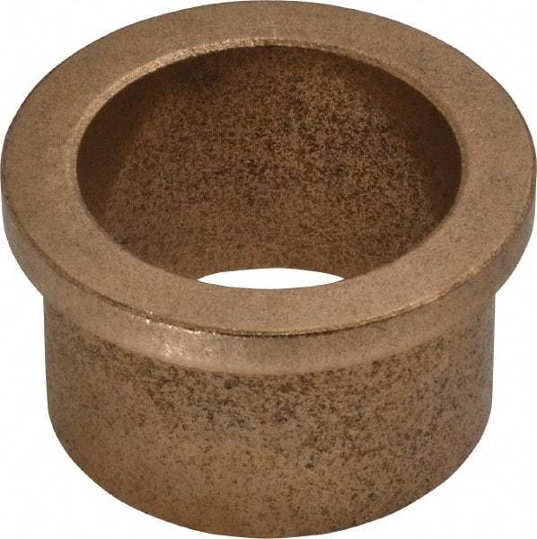 Boston Gear - 1-1/4" Inside x 1-1/2" Outside Diam, Oil Impregnated Bronze Sleeve Bearing - 1-3/4" Flange Outside Diam, 3/16" Flange Thickness, 1" OAL - Top Tool & Supply