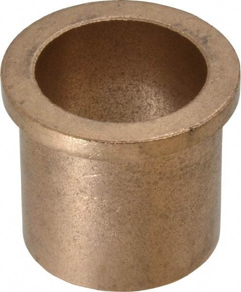 Boston Gear - 1-1/4" Inside x 1-1/2" Outside Diam, Oil Impregnated Bronze Sleeve Bearing - 1-3/4" Flange Outside Diam, 3/16" Flange Thickness, 1-1/2" OAL - Top Tool & Supply