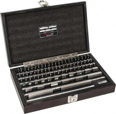 Starrett - 81 Piece, 0.05 to 4", Grade 0, Steel Gage Block Set - Rectangular - Top Tool & Supply