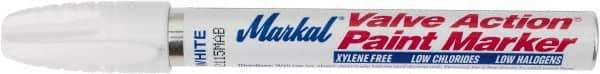 Markal - White Permanent Marker - Felt Tip - Top Tool & Supply