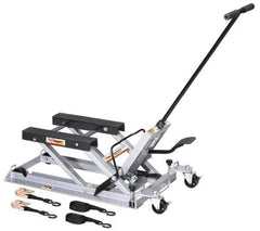 OTC - 1,500 Lb Motorcycle Lift - 4 Locking Positions, 3-1/2 to 16-3/4" High, 17-1/4" Skid Length x 3-1/8 Skid Width - Top Tool & Supply