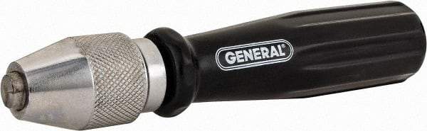 General - 6-7/8" Long, 1/4" Capacity, Pin Vise - 1" Body Diam 0.04" Min Capacity - Top Tool & Supply