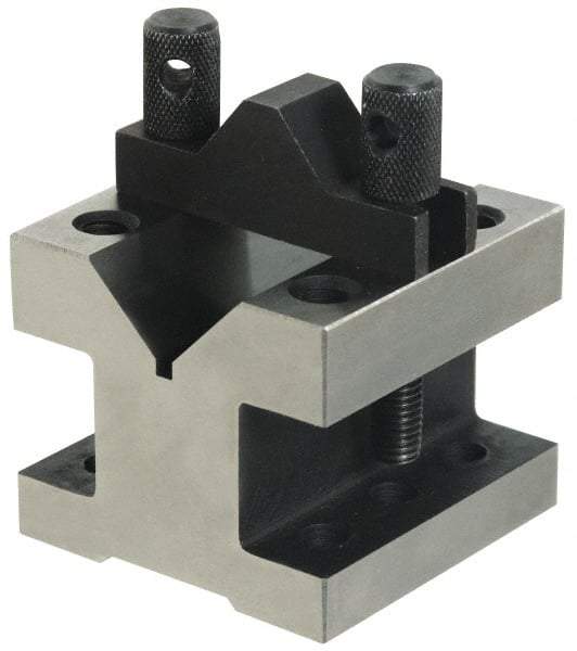 Value Collection - 1-3/16" Max Capacity, 90° Angle, Hardened Steel V-Block - 2-3/8" Long x 2-3/8" Wide x 2" High, Sold as Individual - Top Tool & Supply