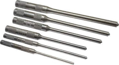 Mayhew - 6 Piece, 1/8 to 5/16", Roll Pin Punch Set - Round Shank, Comes in Vinyl Roll - Top Tool & Supply