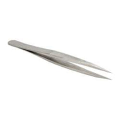 Erem - 4-3/8" OAL AC-SA Precision Tweezers - Fine Straight Point - Top Tool & Supply