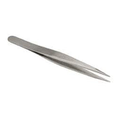 Erem - 4-3/4" OAL OO-SA Precision Tweezers - Fine Straight Point - Top Tool & Supply