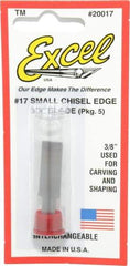 Excel - 5 Piece Steel Hobby Blade - 1-1/2" OAL - Top Tool & Supply