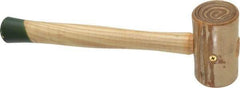 Garland - 1-1/4 Lb Head Weighted Rawhide Mallet - 12" Long Wood Handle - Top Tool & Supply