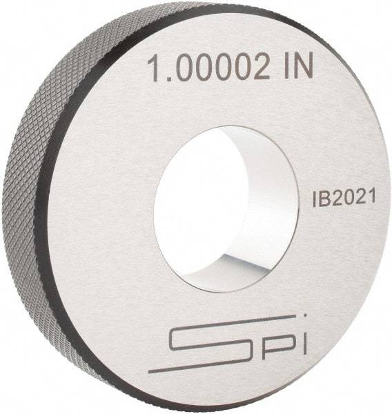 SPI - 1" Inside x 2-1/2" Outside Diameter, 0.63" Thick, Setting Ring - Accurate to 0.0001", Silver - Top Tool & Supply