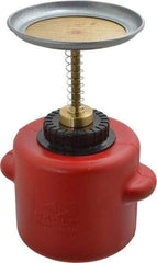 Eagle - 1 Quart Capacity, 9-3/4 Inch High x 5-1/4 Inch Diameter, Polyethylene Plunger Can - 5-1/4 Inch Dasher Diameter, Red, Approval Listing/Regulation FM - Top Tool & Supply