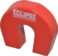 Eclipse - 19/64" Overall Width, 1-1/8" Deep, 1" High, 2-3/4 Lb Average Pull Force, Alnico Horseshoe Magnet - 550°C Operating Temprature, 1/4" Gap Width, 7/16" Pole Width, Grade 5 Alnico - Top Tool & Supply