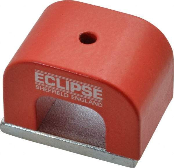 Eclipse - 1 Hole, 0.1969" Hole Diam, 1-3/16" Overall Width, 1-49/64" Deep, 1-3/16" High, 26 Lb Average Pull Force, Alnico Power Magnets - 11mm Pole Width, 550°C Max Operating Temp, Grade 5 Alnico - Top Tool & Supply