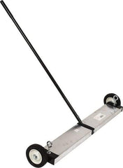 Mag-Mate - 36" Long Push Magnetic Sweeper with Wheels - 5" Wide x 5" High x 48" Long, 6" Wheel Diam, 2" Clearance - Top Tool & Supply