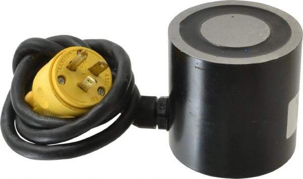 Mag-Mate - 3" Diam, 25 Watts, 370 Lb Max Magnetic Pull Electromagnet - 5/16-18 Thread, 120 AC Output Voltage - Top Tool & Supply